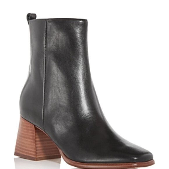 MARC FISHER LTD Women's Floria Square Toe Block Heel Booties In Black - Picture 1 of 4